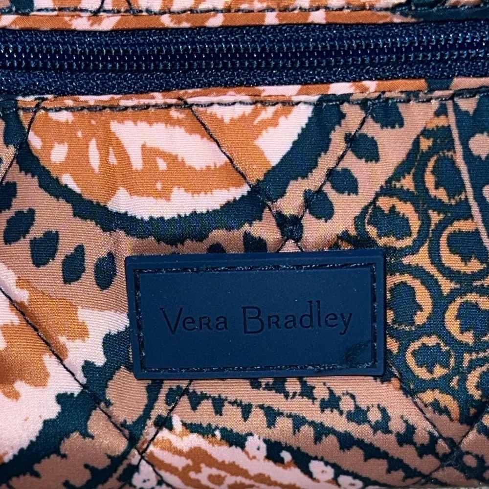 Vera Bradley Fern Paisley Design Ultralight RFID Mini Tri-Fold Wallet NWT
